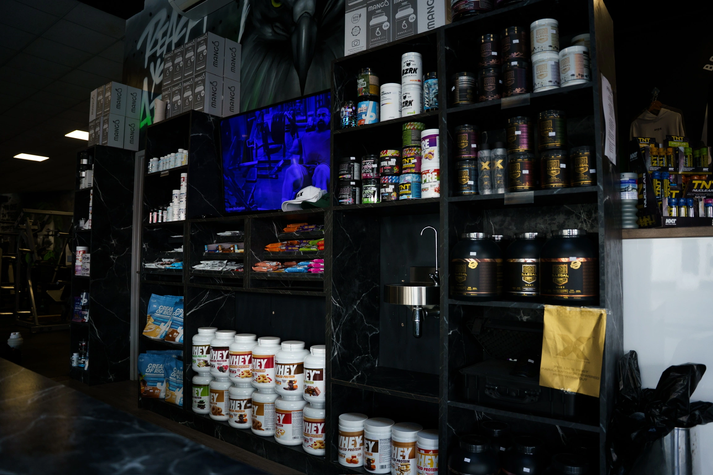 Supplements available at Apex Gym